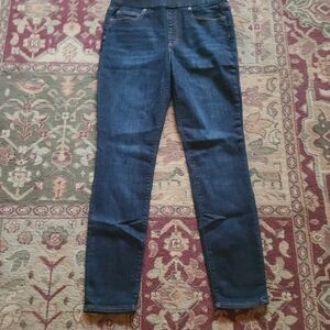 Lands' End Mid Rise Pull-On Skinny Jeggings Stretch Jeans